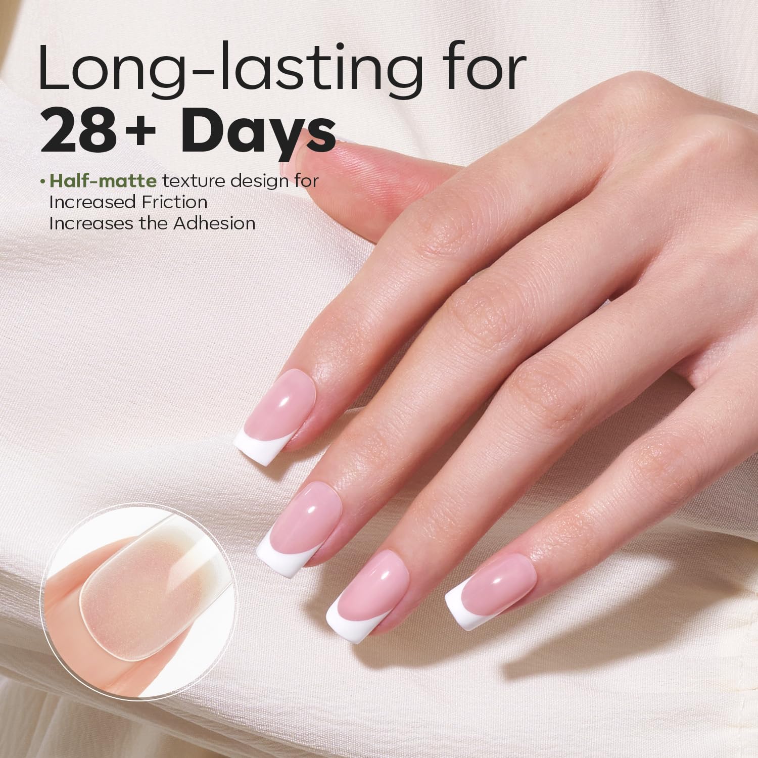 Modelones 15 sizes for precise finger fit during at-home nail extensions.