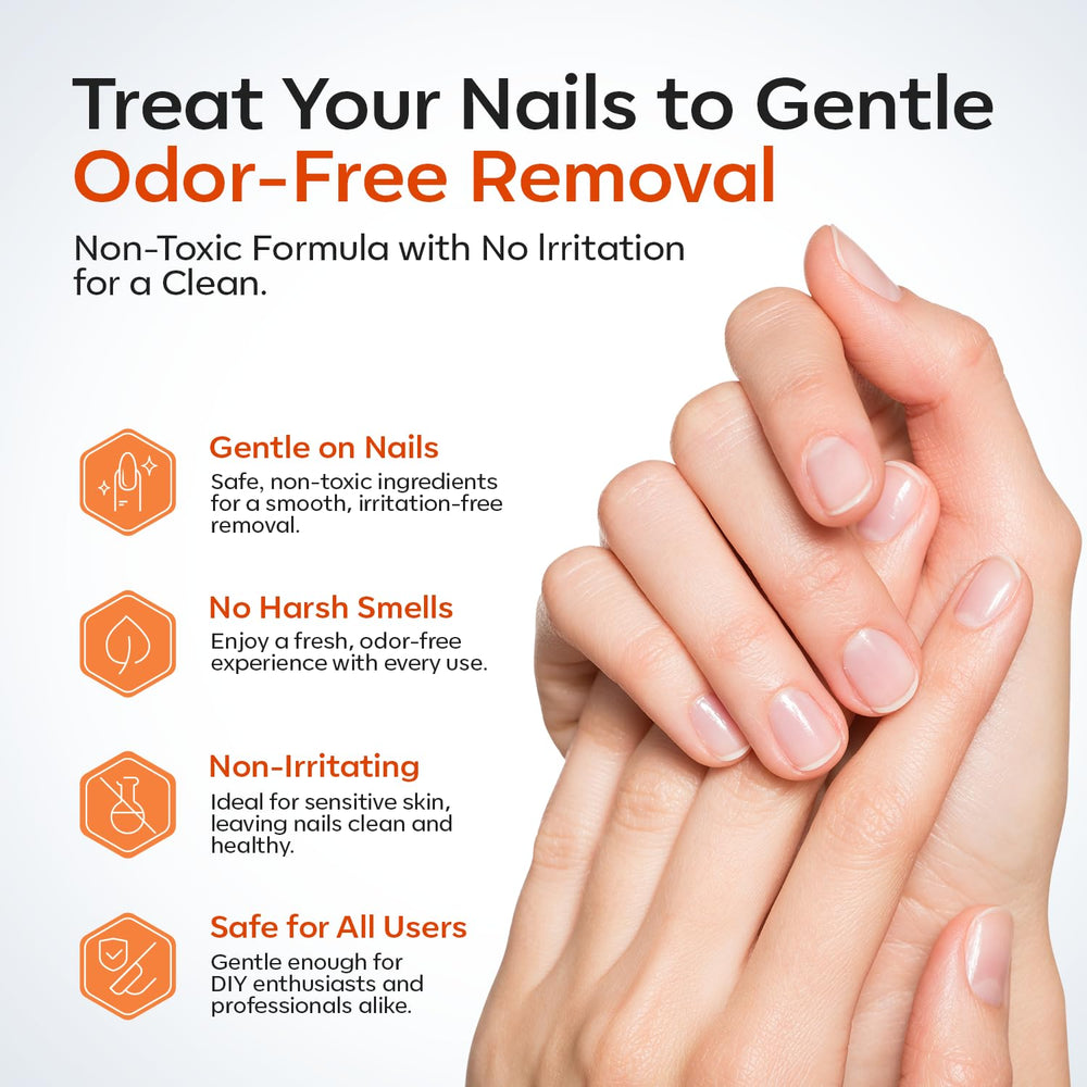 Nails with natural shine after using Modelones remover.