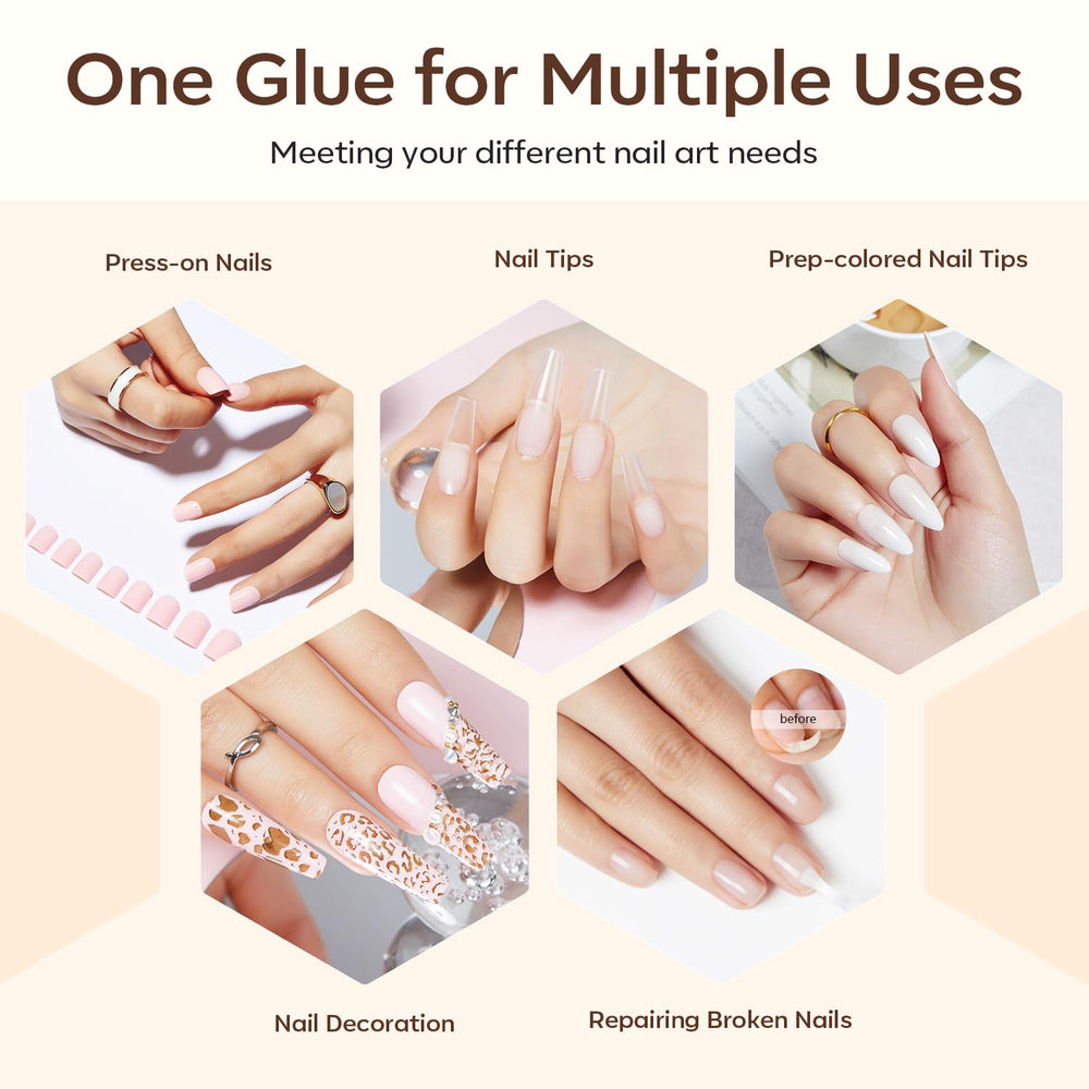 Modelones no lamp needed adhesive allows DIY nail upgrades.