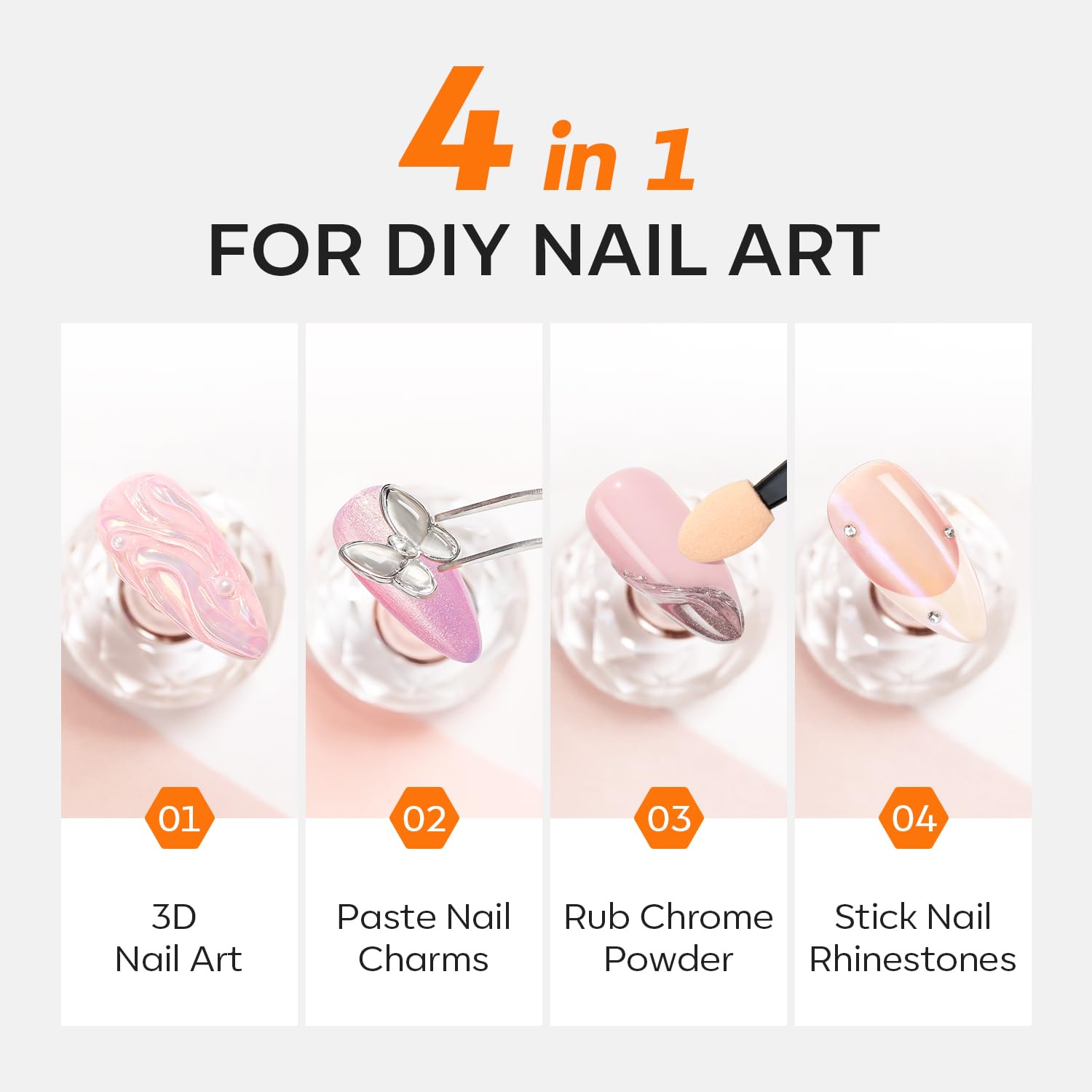 Modelones no-wipe 3D nail gel for clean, precise application