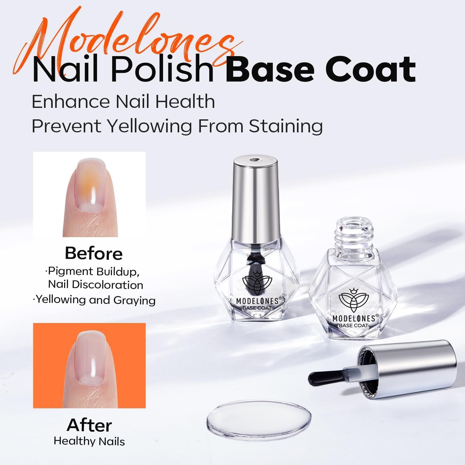 Modelones nourishing formula with vitamins A and E supports healthier-looking nails.