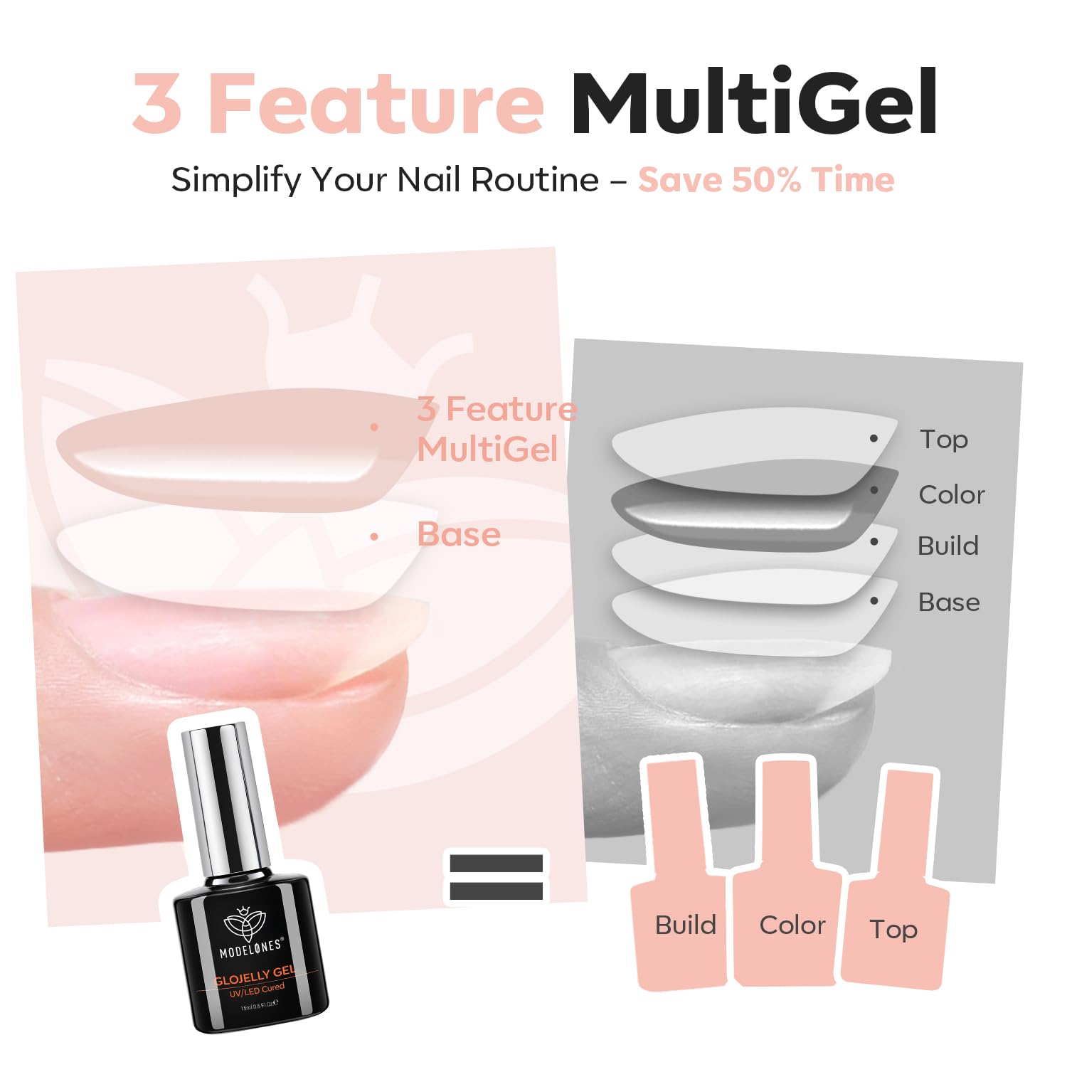 Modelones Nude Builder refuerza uñas naturales, ideal para estructura y fortalecimiento.