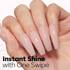 modelones nude pink gel polish bottle close-up showing smooth brush glide for even color.