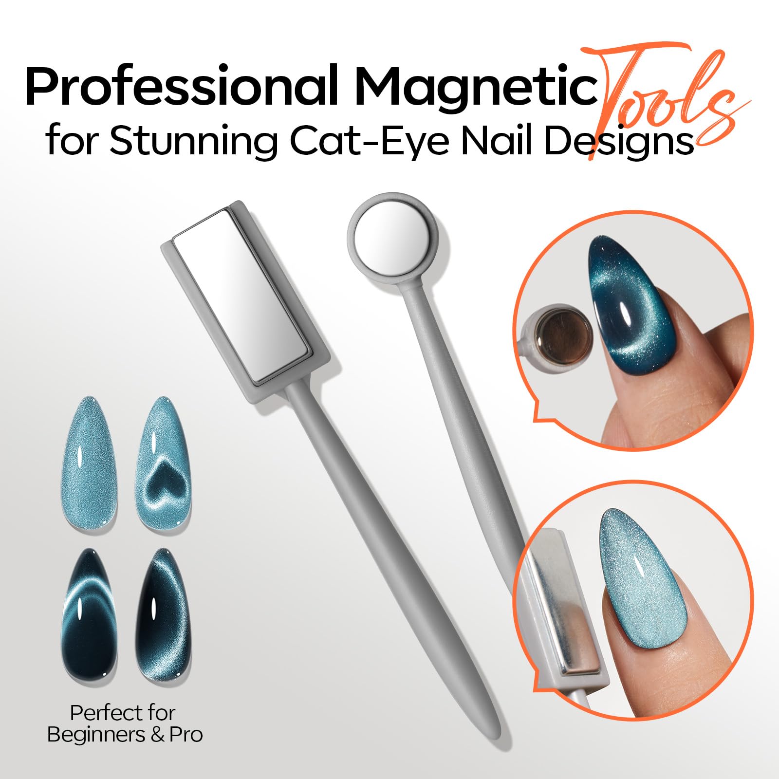 Modelones ojo de gato set diseño compacto y portátil para manicura