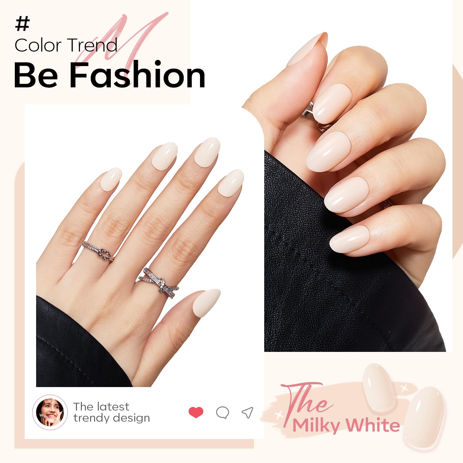 Modelones oval full-cover nails with 16 sizes for a perfect fit
