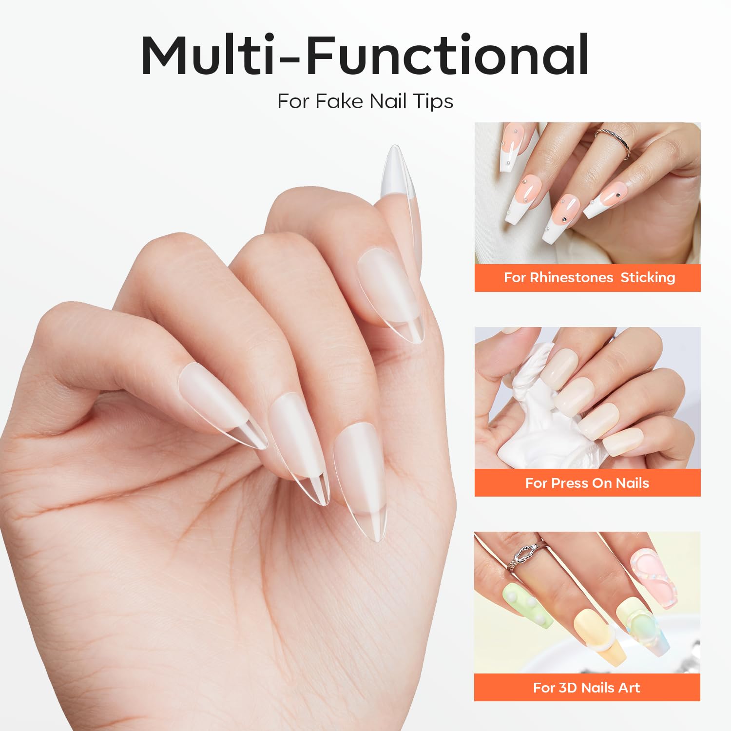 Modelones pegamento sólido para uñas, ingredientes saludables y olor suave.