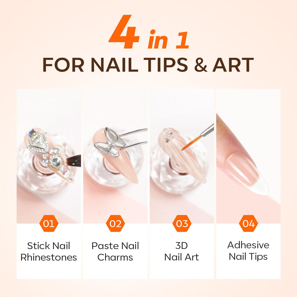 Modelones: pegamento para uñas, adecuados para adornos y elementos decorativos.