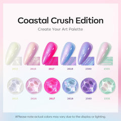 Modelones Pearl Gel con brillos sirena para uñas llamativas