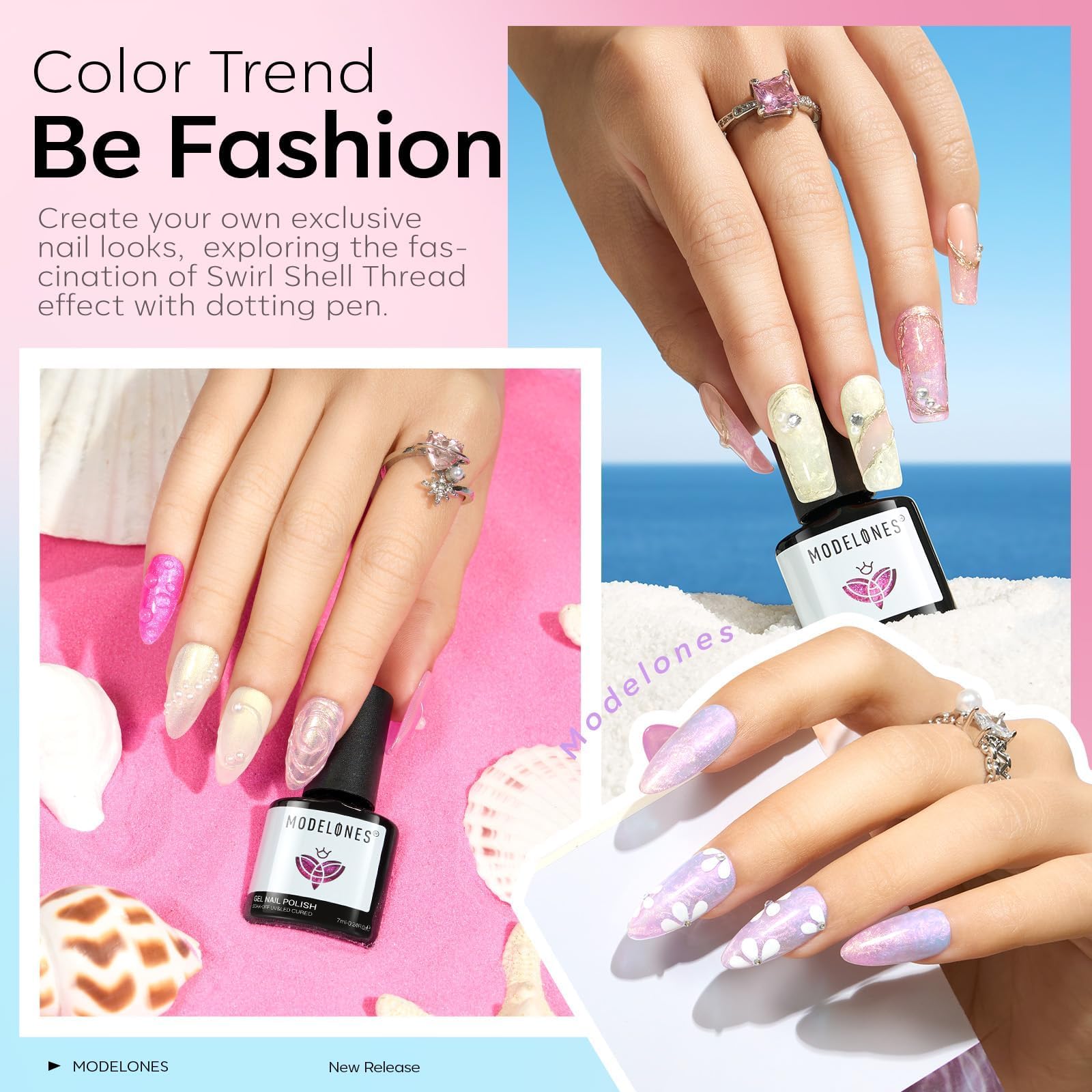 Modelones Pearl Gel duradero con acabado brillante para 28 días