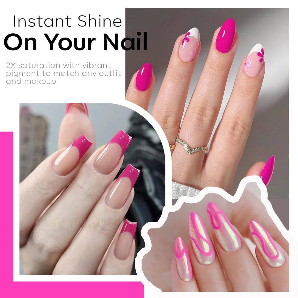 Modelones pink gel polish brush swatch demonstrates smooth application
