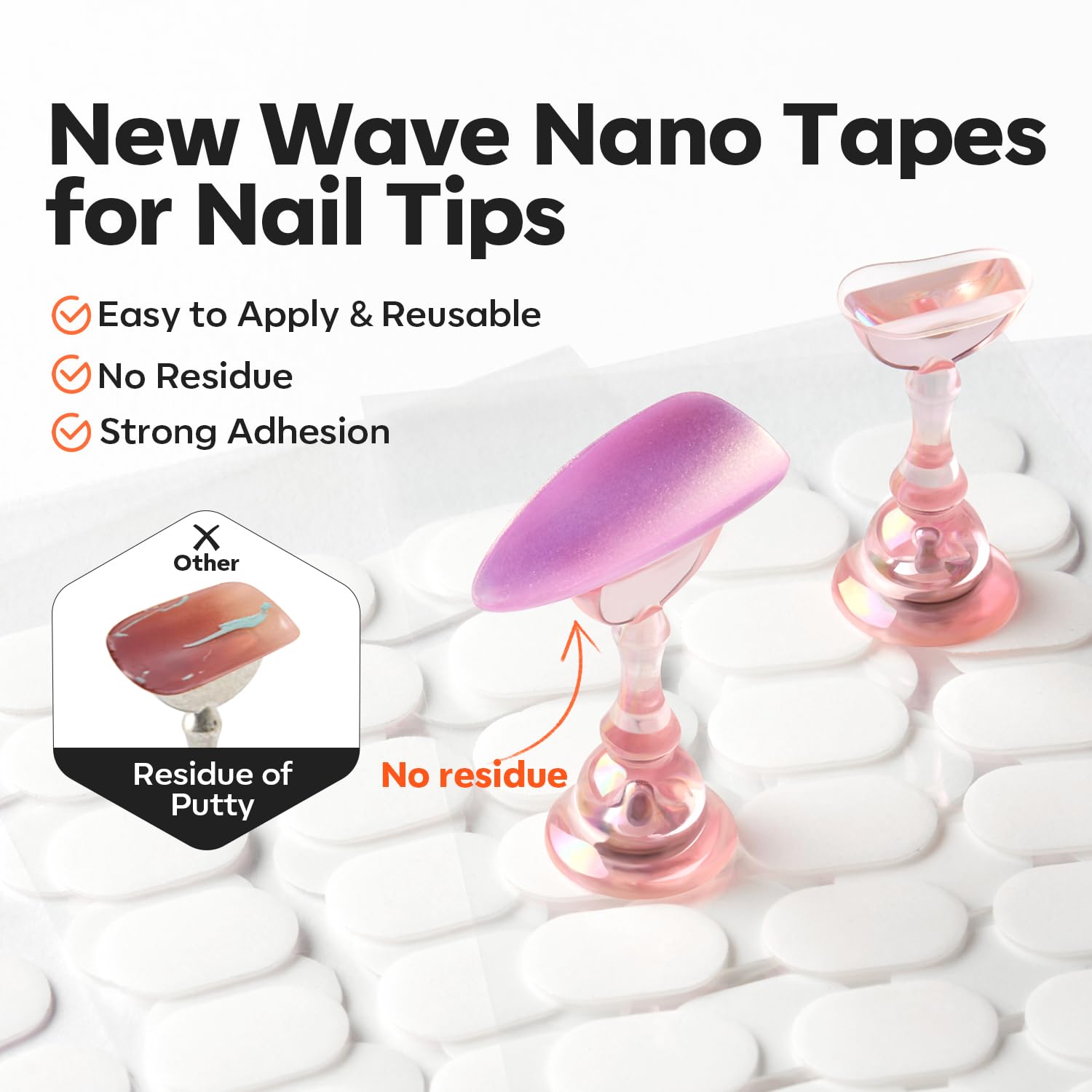 Modelones pinky nail stands optimize small tip displays during practice.