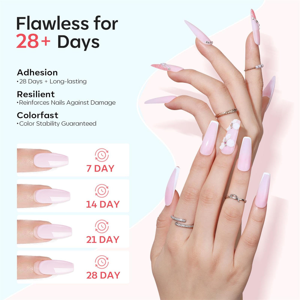 Modelones polvo acrílico para French tip elegante y moderno