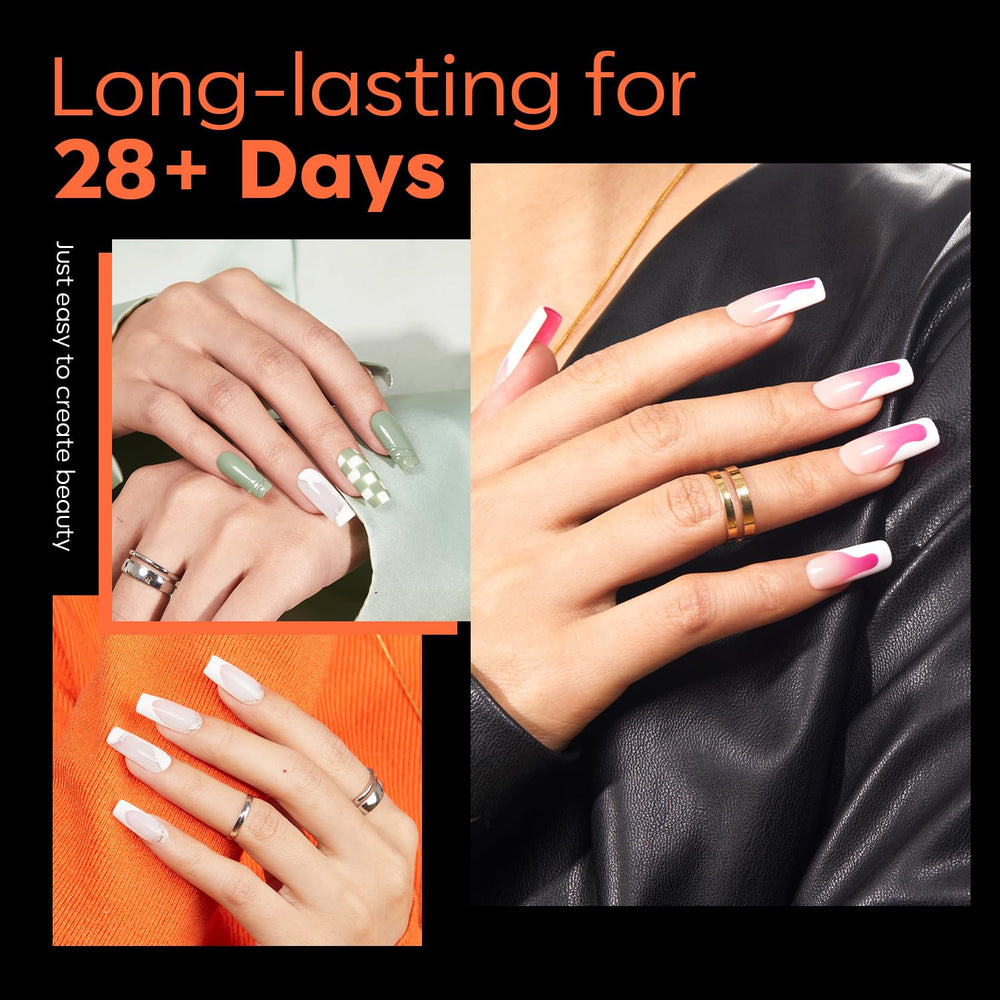 Modelones pre-shaped soft gel tips with half-matte texture for better adhesion