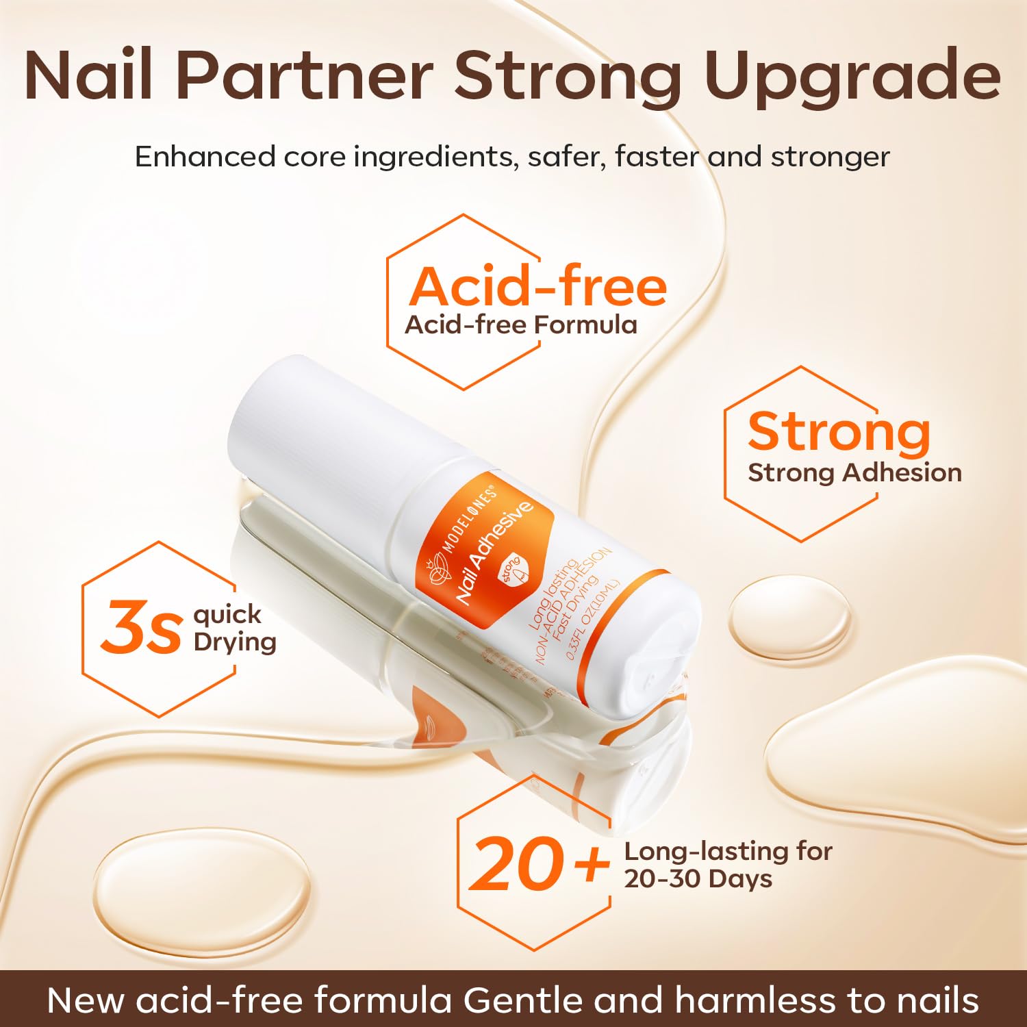 Modelones press-on nails in action for quick, secure fits.