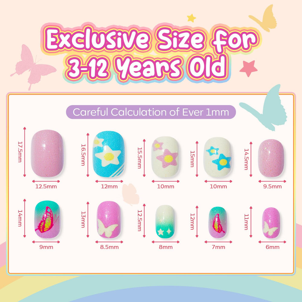 Modelones press-on nails offer varied sizes for a comfortable fit on small fingers.