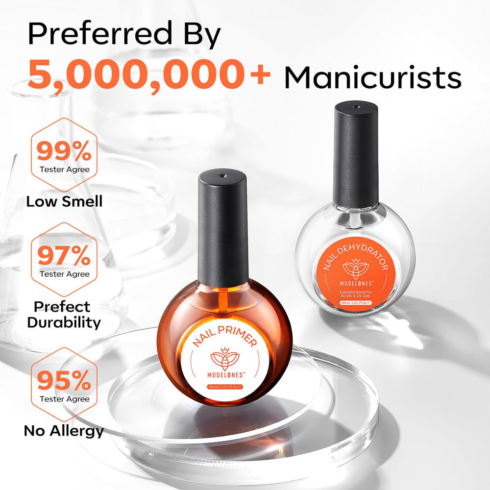 Modelones primer para uñas, gel adherente para manicura duradera