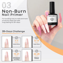 Modelones primer-uñas, preparación ideal para adhesión óptima.
