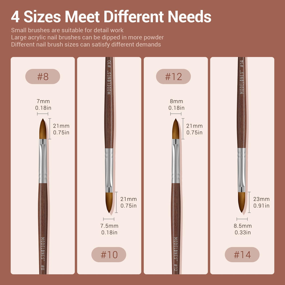 Modelones professional salon nail brush suitable for beginners and pros
