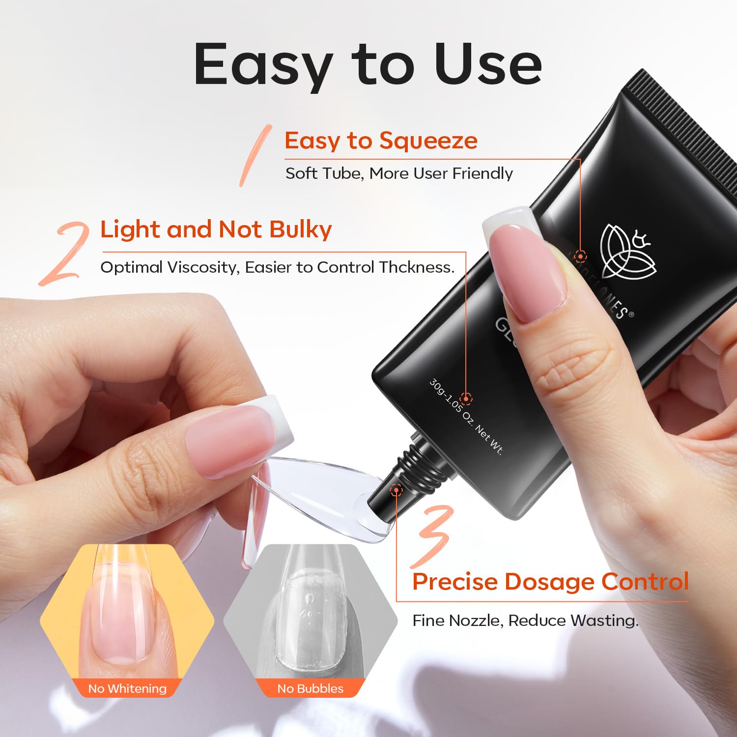 Modelones quick-curing 5s per finger under UV light