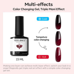 Modelones color-change swatch showing blue-to-neutral transition for temperature-based styling.