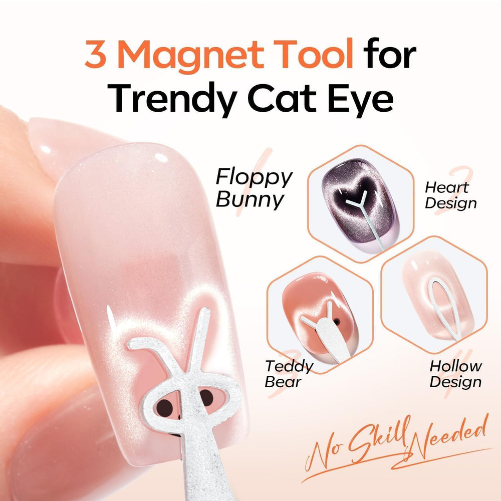 Modelones round magnet tool for quick 2-in-1 cat-eye effects at home