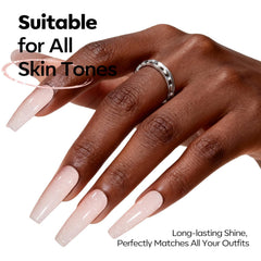 modelones salon-finish gloss illustrates durable, chip-resistant manicure.