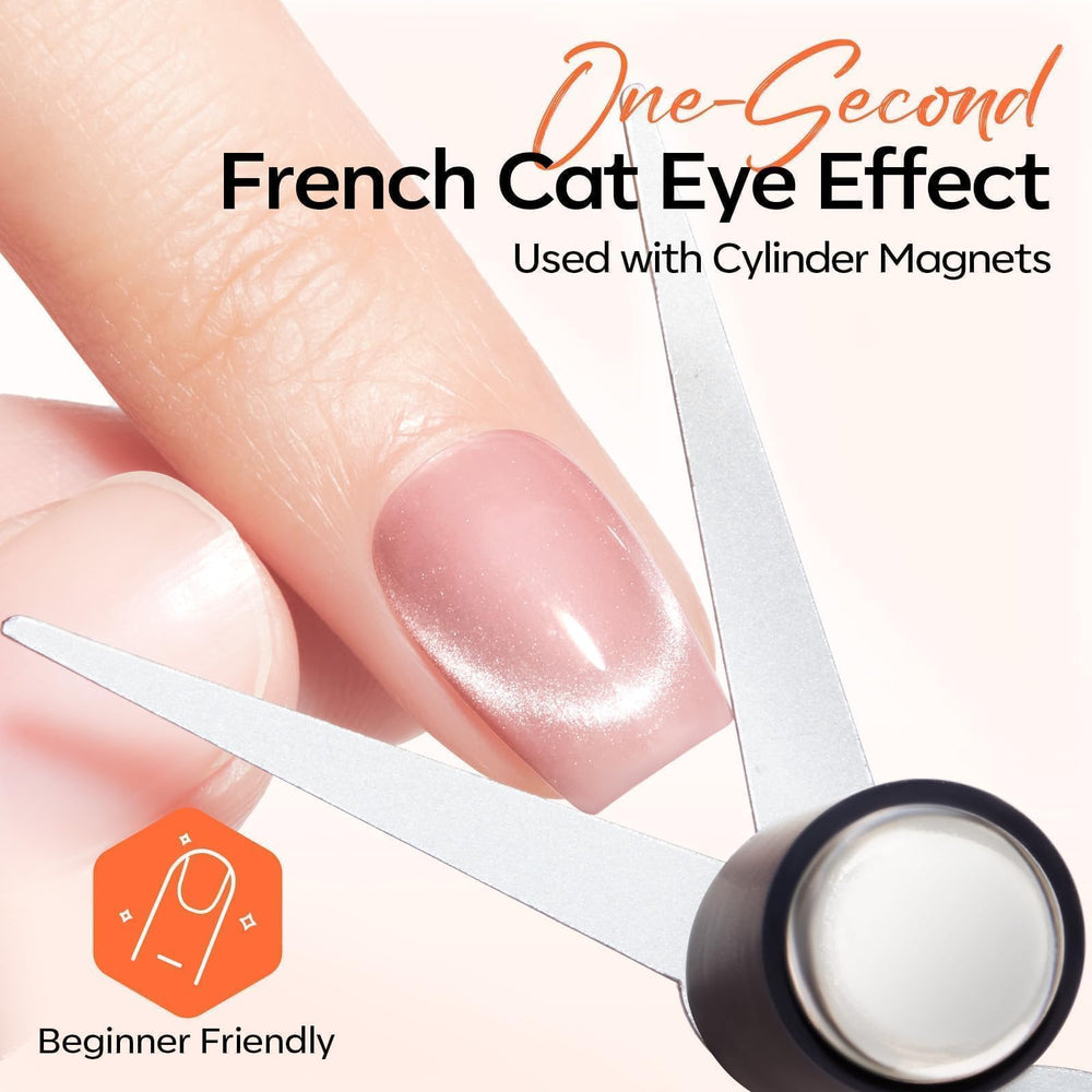 Modelones scissor-shaped magnet enables precise French accent lines on nails