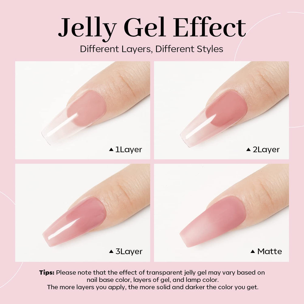 Modelones sheer pink gloss finish demonstrates glossy, durable shine