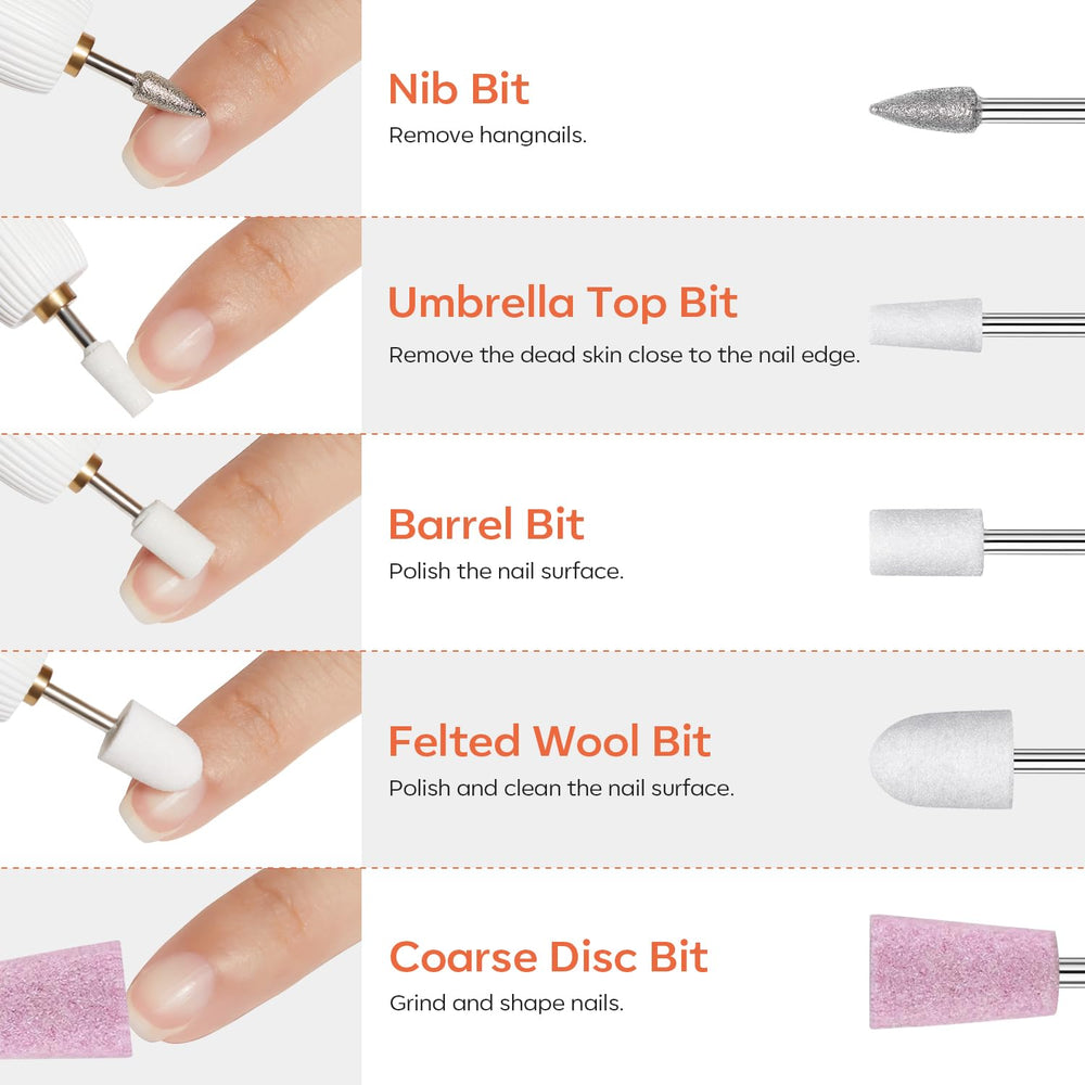 Modelones silicone bit close-up for gentle cuticle care.