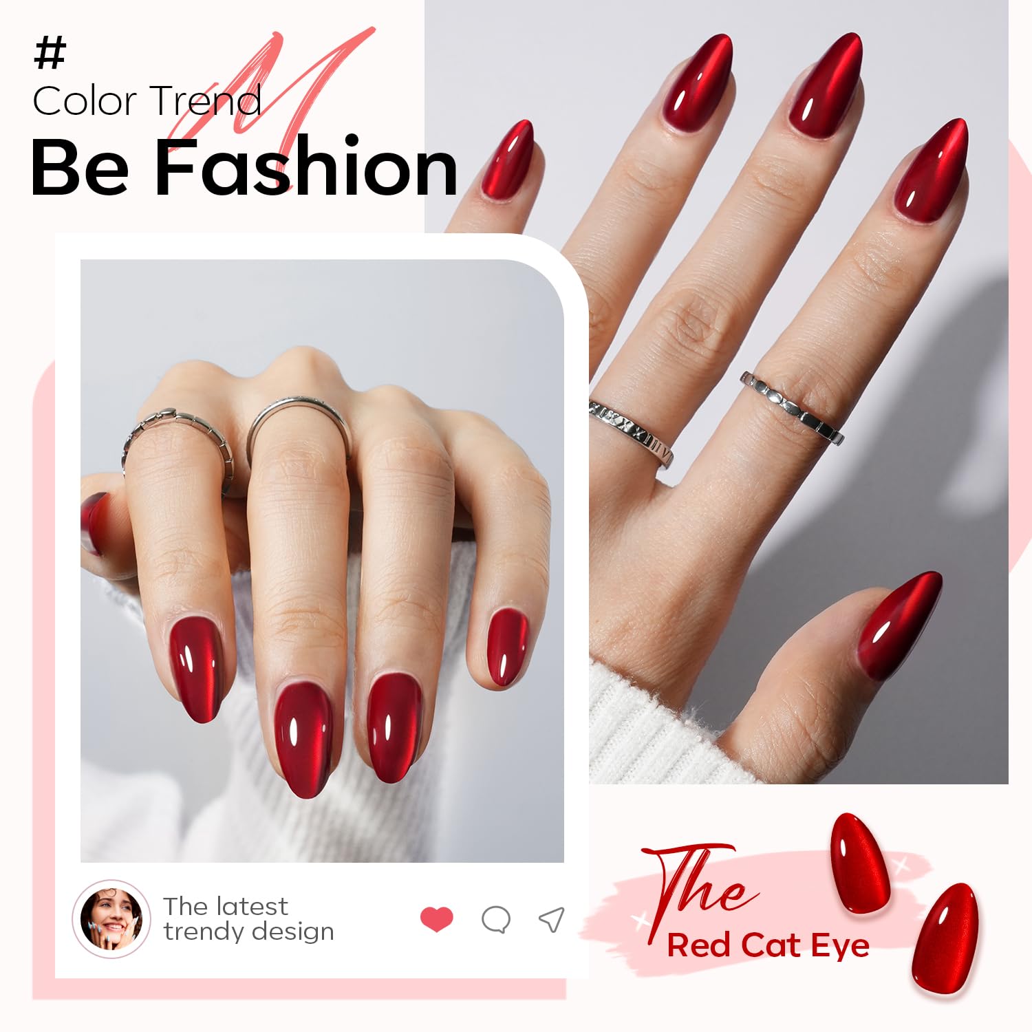 Modelones Spring short nails for casual everyday wear