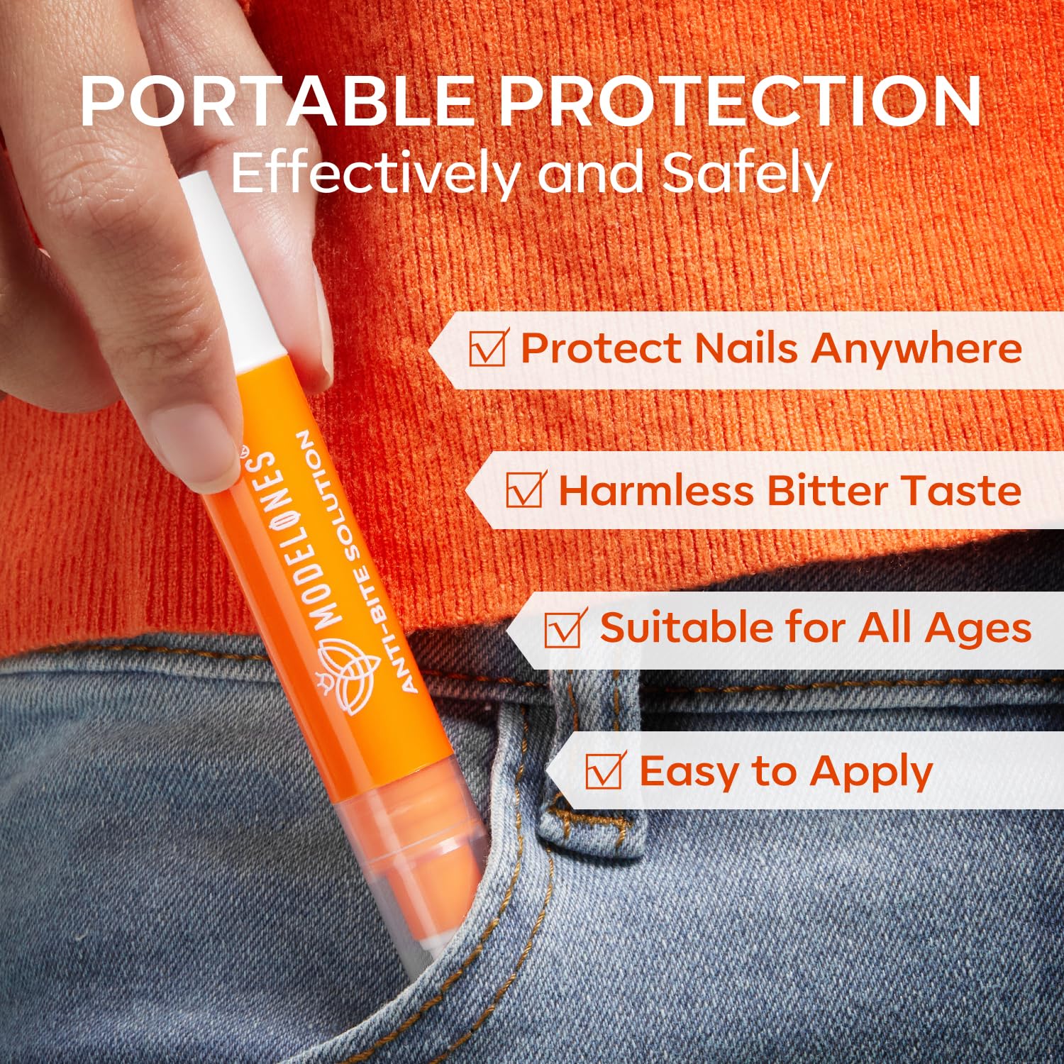 Modelones Stop Biting Pen water-resistance after drying.