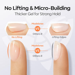 Modelones base coat enhances adhesion to reduce lifting and chipping.