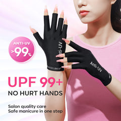 Modelones guantes UV de lycra ultra suave para mayor comodidad.