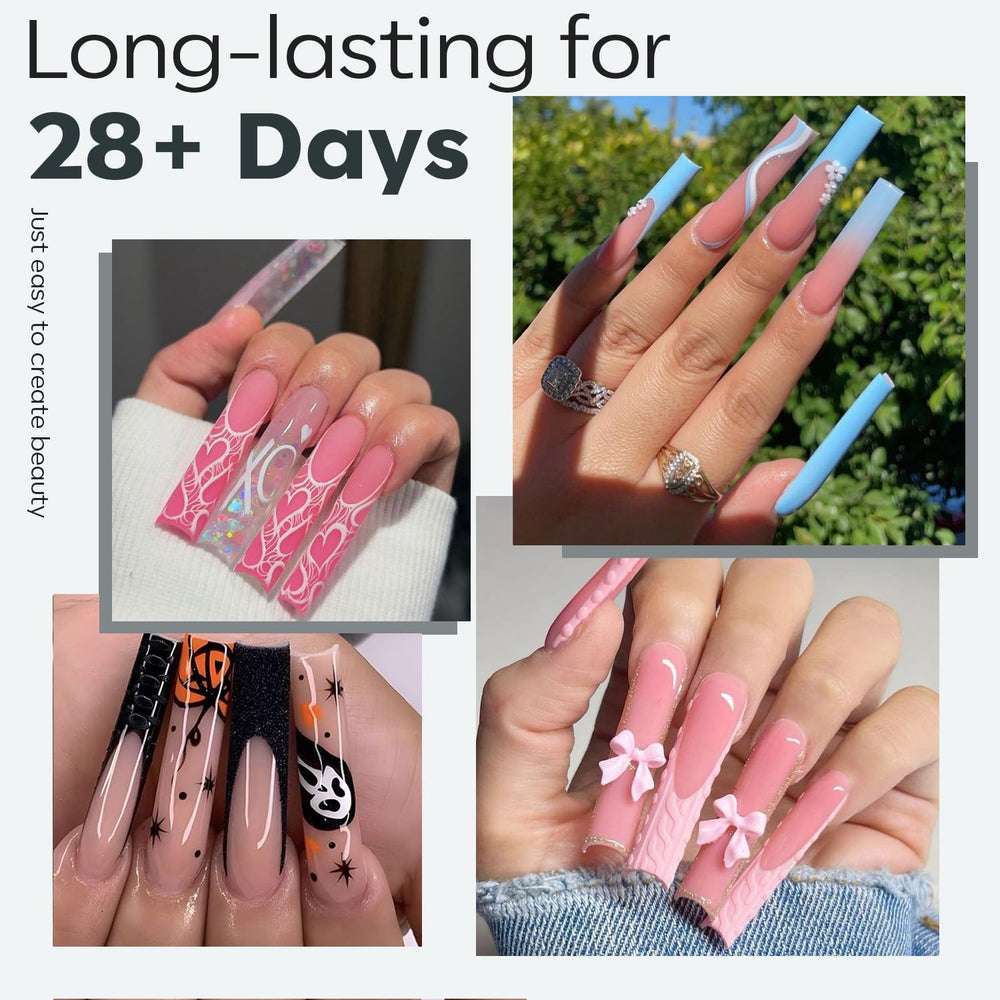 Modelones tips de gel suaves con cobertura total para un acabado pulido