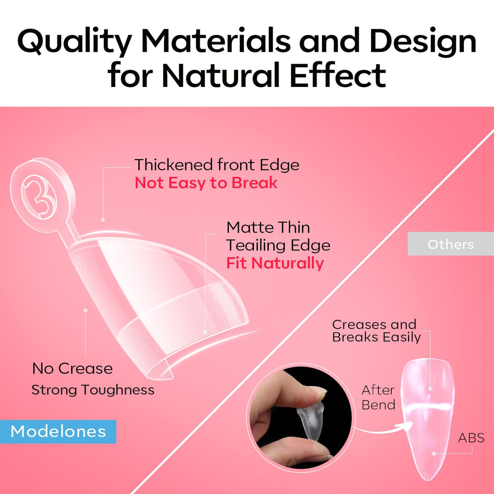 Modelones tips sin toxinas y sin olor, opción segura para uñas.