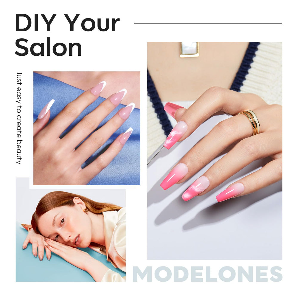 Modelones tips resistencia a roturas protege uñas extendidas durante uso prolongado.