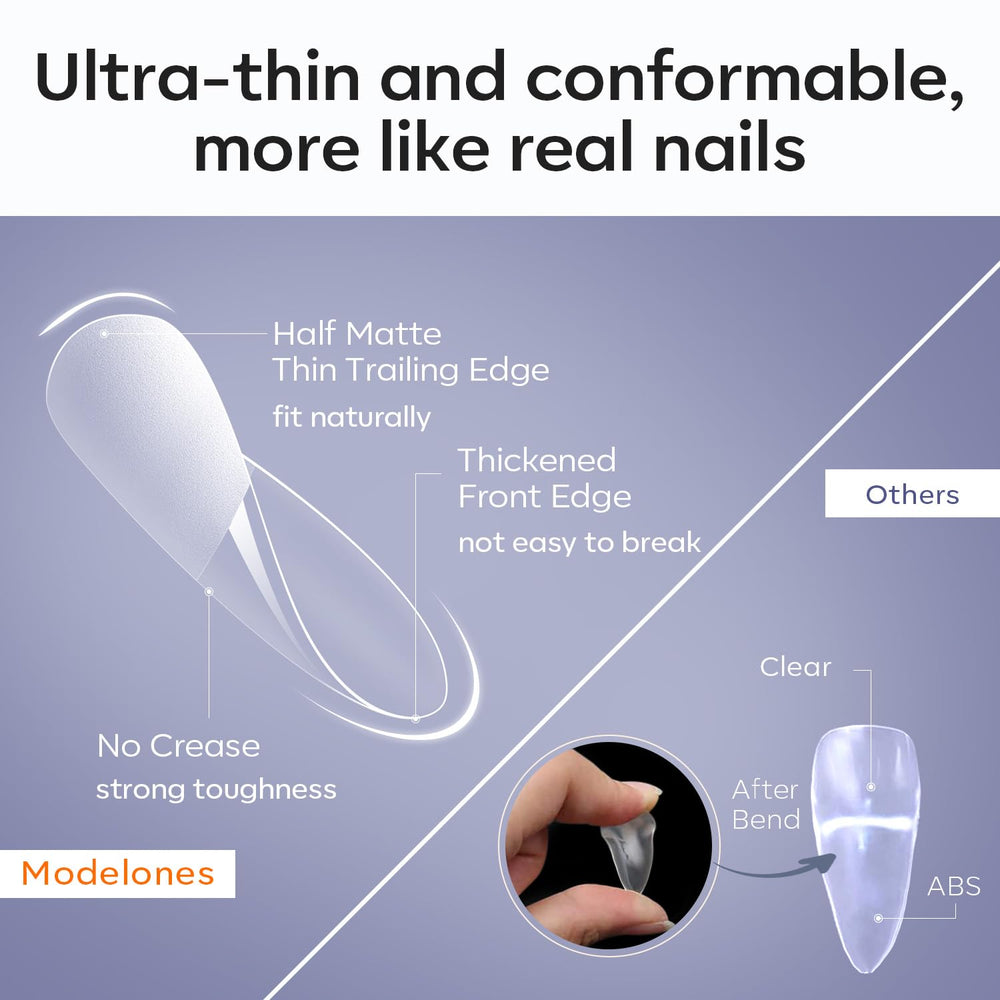Modelones tips resistentes a la ruptura para extensiones duraderas