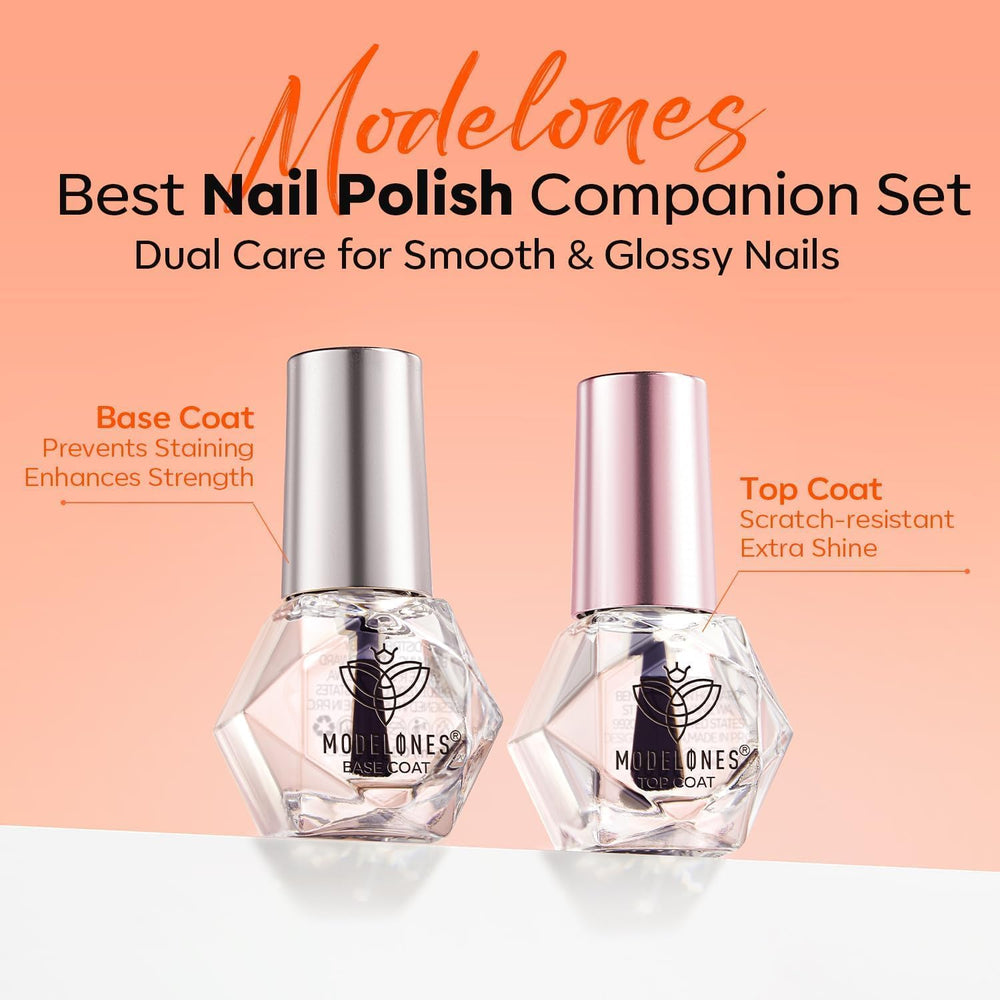 Modelones top coat bottle 5ml delivering lasting high gloss and quick drying.