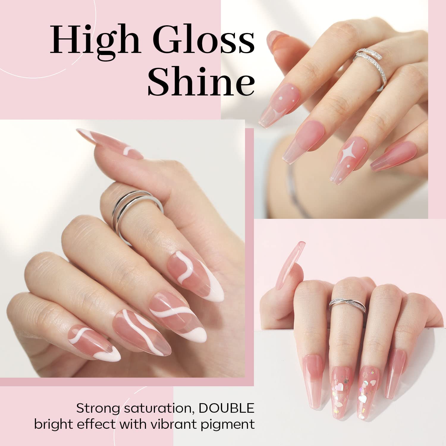 Modelones translucent nude gel close-up shows soft color depth for French tips