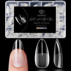 Modelones uñas almendra, puntas medias, extensión rápida