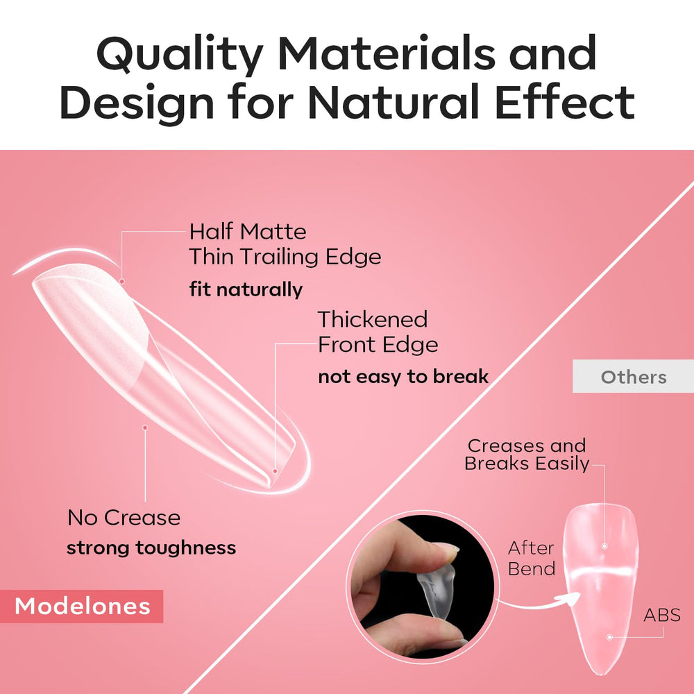 Modelones uñas cuadradas, borde definido para estilo moderno y ajuste estable.