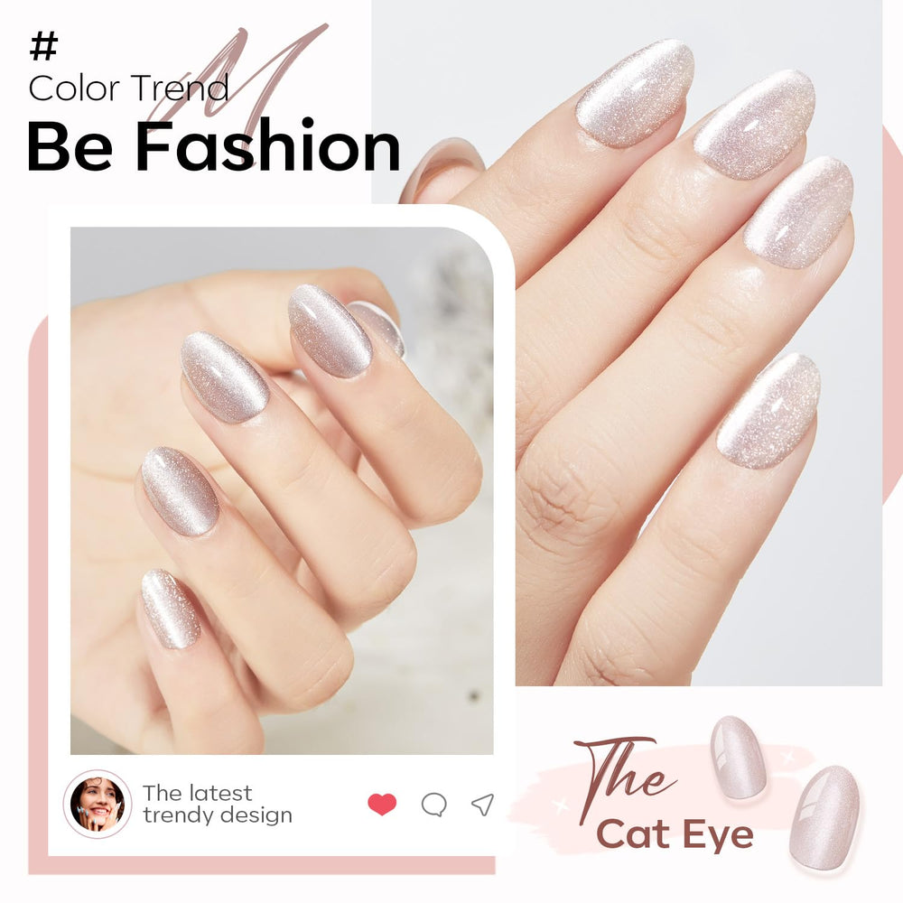 Modelones Uñas Postizas Ojos de Gato: diseño clásico para ocasiones especiales.