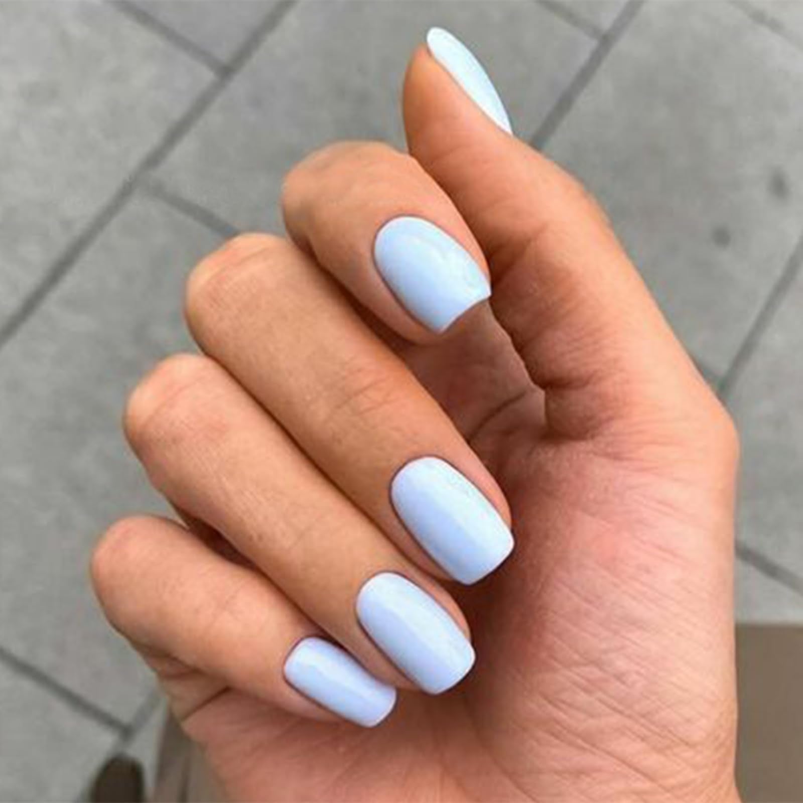 Modelones Uñas postizas cortas cuadradas: estilo diario cómodo para cualquier ocasión
