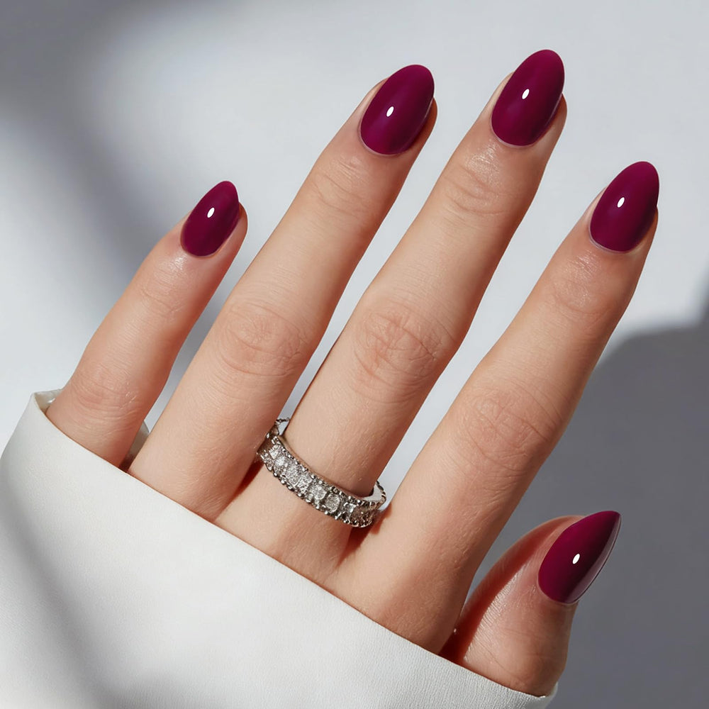 Modelones uñas postizas ovaladas, paquete de 32 piezas para manicura rápida.