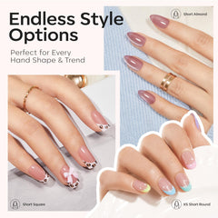 Modelones uñas redondas, acabado suave para comodidad y aplicación fácil.
