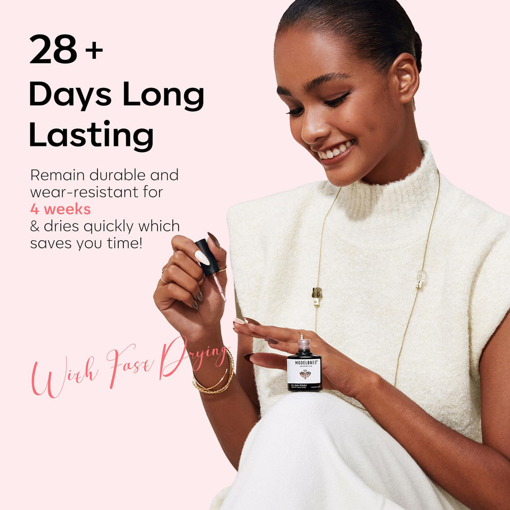 Modelones UV/LED cure in 60–90 seconds for quick manicures