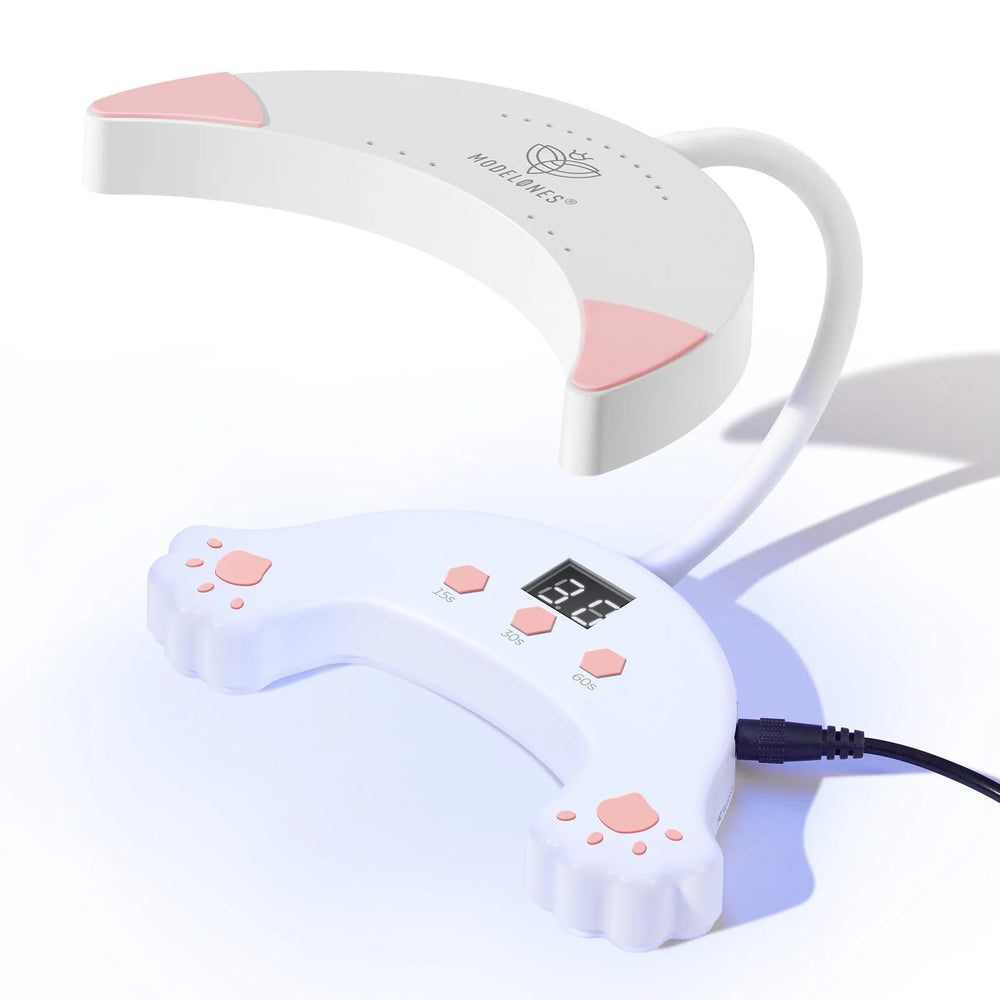 Modelones UV LED nail lamp with gooseneck for precise curing on each nail