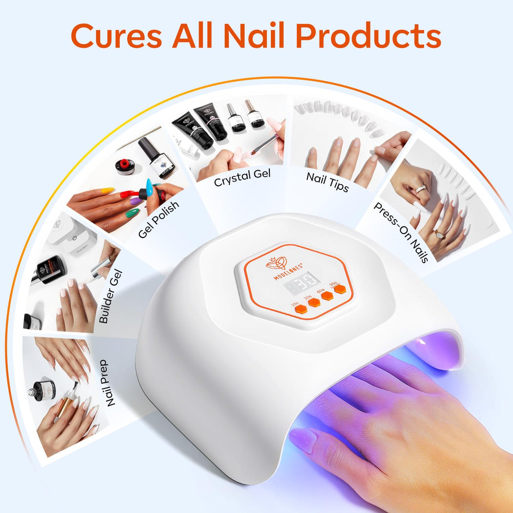 Modelones UV LED Nail Lamp interior space accommodates hands and feet.