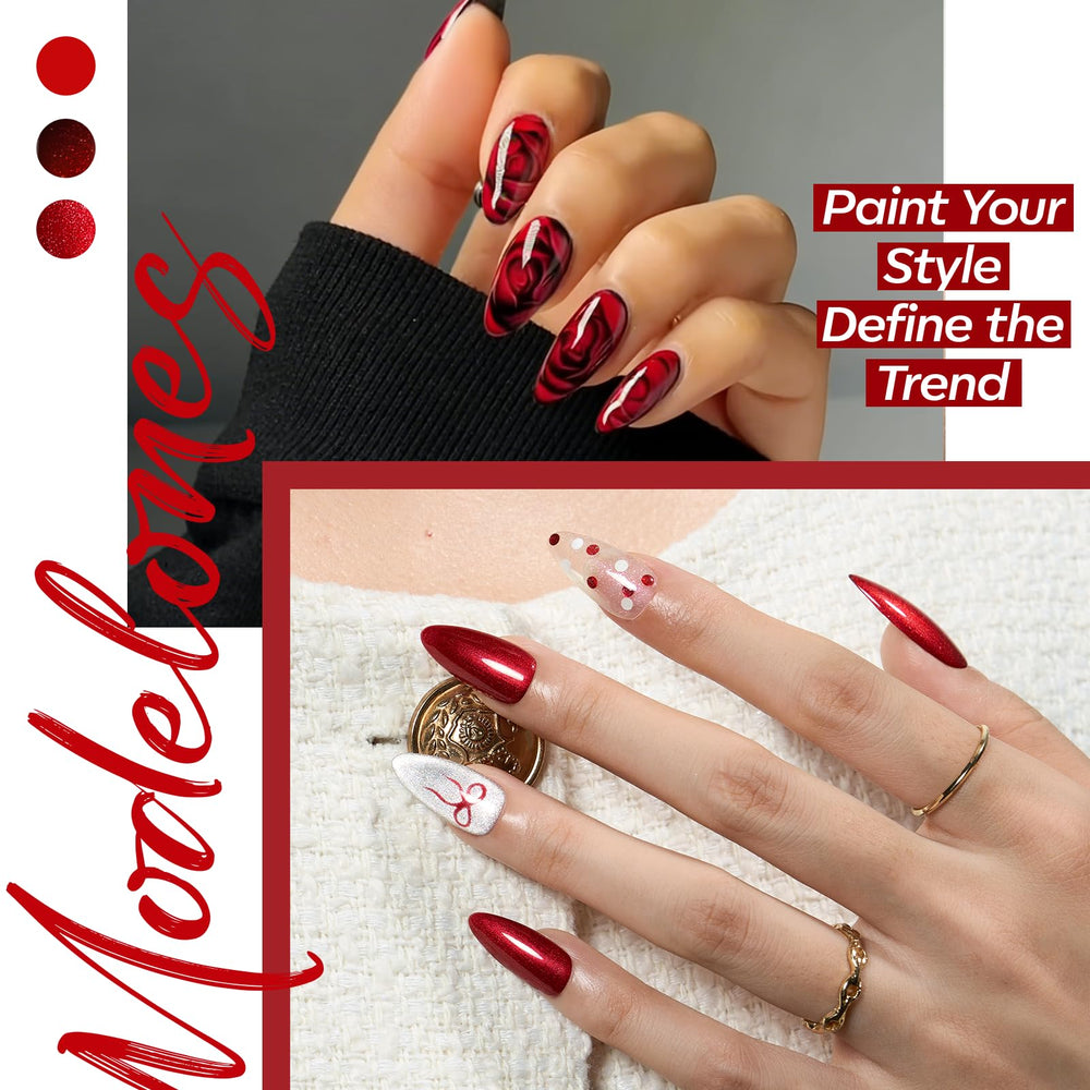 Modelones violet-black color-changing gel creates dynamic effects with magnet
