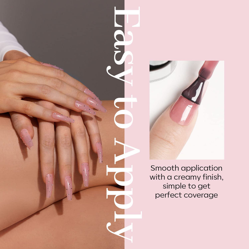 Modelones wide brush image emphasizes easy, streak-free gel application